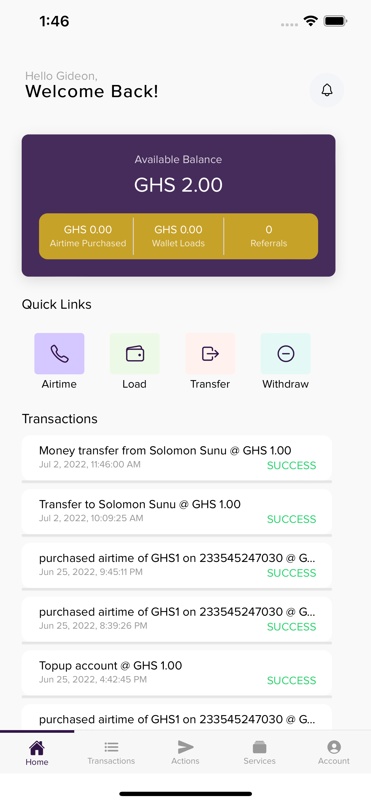 Smart Home App Interface